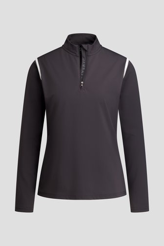 Le devant de Pull de golf gris foncé à manches longues  de Dansaert Golf Club pour Femmes