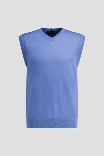 Le devant de Pull de golf sans manches bleu de Dansaert Golf Club pour Hommes