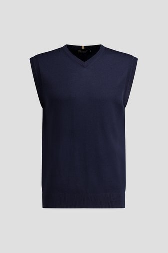 Le devant de Pull de golf sans manches bleu foncé de Dansaert Golf Club pour Hommes