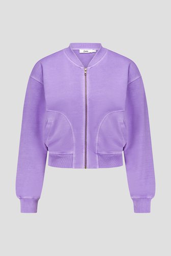 Pull délavé violet avec fermeture éclair de Louise pour Femmes