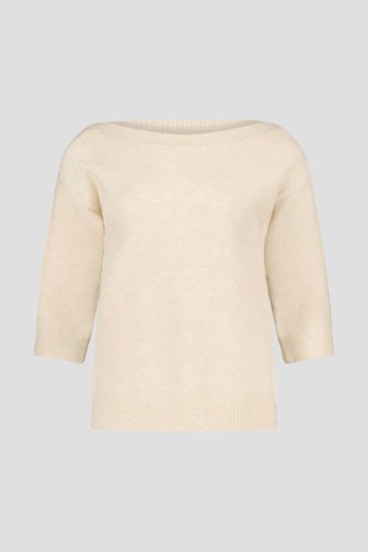 Pull doux écru à manches courtes de D'Auvry pour Femmes