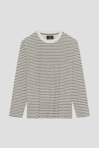 Photo produit 1 de Pull écru à motif rayé gris de Matinique pour Hommes