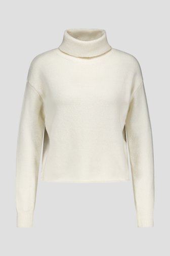 Le devant de Pull écru doux à col roulé - Louise x Tine de Louise pour Femmes