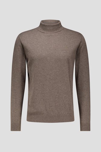Le devant de Pull en coton à col roulé - taupe de Dansaert Blue pour Hommes
