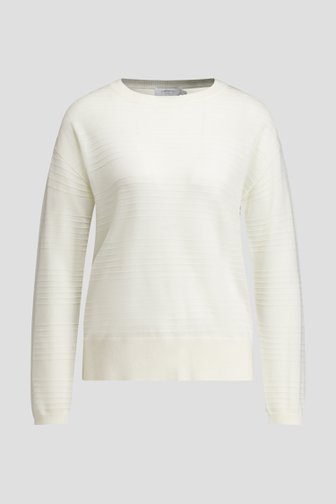 Le devant de Pull en laine blanc de Liberty Island pour Femmes