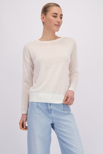 Le devant de Pull en laine blanc de Liberty Island pour Femmes