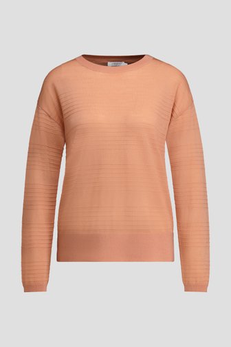 Le devant de Pull en laine rose saumon de Liberty Island pour Femmes