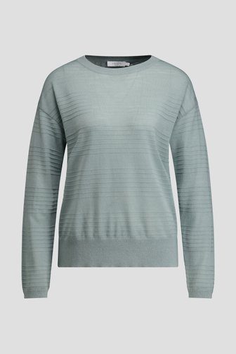 Le devant de Pull en laine vert de Liberty Island pour Femmes