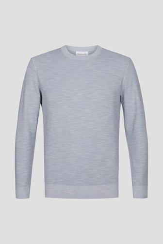 Pull en maille fine bleu clair à col rond de Michaelis pour Hommes