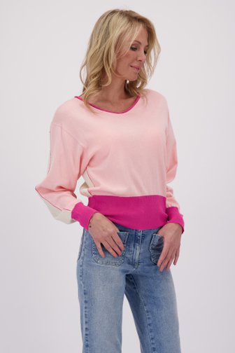 Pull en maille fine dans des tons roses de AC by Annelien Coorevits pour Femmes