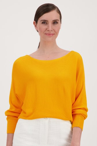 Pull en tricot côtelé jaune de D'Auvry pour Femmes
