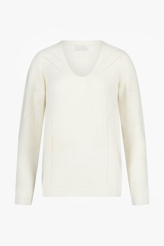 Pull en tricot écru de Diane Laury pour Femmes