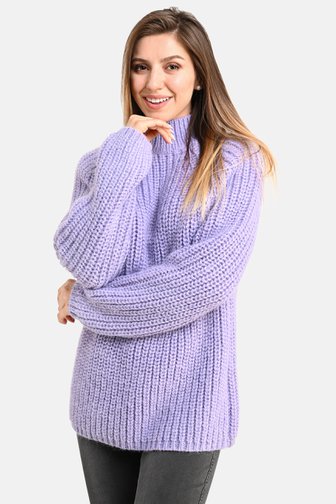 Pull en tricot violet clair de Bicalla pour Femmes
