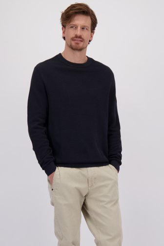 Le devant de Pull fin en maille bleu foncé de Camel active pour Hommes