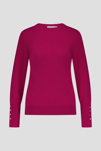 Pull fin fuchsia à col rond de Liberty Island pour Femmes