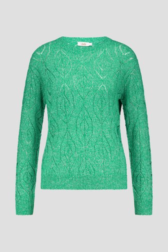 Pull fin vert avec motif ajouré	 de Libelle pour Femmes