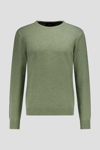 Le devant de Pull fin verte à col rond de Dansaert Blue pour Hommes