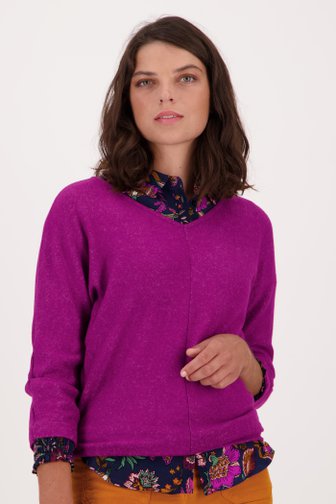 Pull fin violet - manches 3/4, female, Marque: Libelle