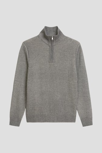 Photo produit 1 de Pull gris à col zippé de Marc O'Polo pour Hommes