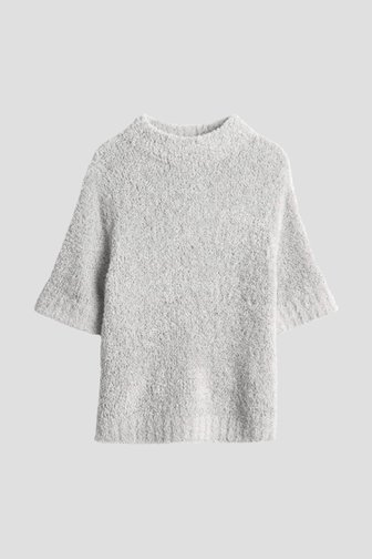 Le devant de Pull gris à manches courtes de Opus pour Femmes