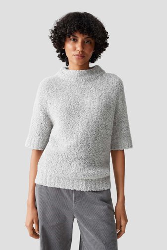 Le devant de Pull gris à manches courtes de Opus pour Femmes