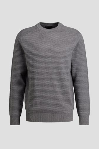 Le devant de Pull gris à manches longues de Ravøtt pour Hommes