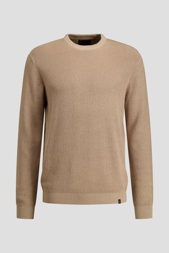 Photo produit 1 de Pull gris-beige à col rond de Ravøtt pour Hommes