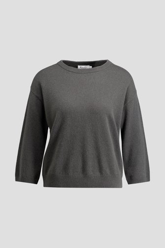 Le devant de Pull gris foncé en cachemire à manches 3/4 de D'Auvry Studio pour Femmes