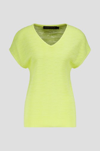 Pull jaune avec structure ondulée de Claude Arielle pour Femmes