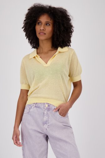 Pull jaune beurre à manches courtes de Louise pour Femmes