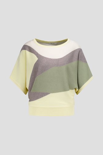 Le devant de Pull jaune clair avec paillettes  de D'Auvry pour Femmes