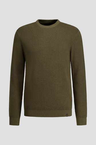 Photo produit 1 de Pull kaki à col rond de Ravøtt pour Hommes