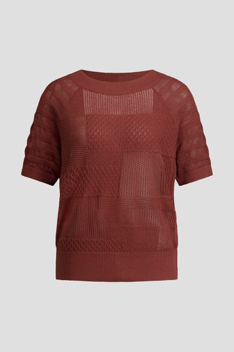 Photo produit 1 de Pull marron à motif ajouré de Libelle pour Femmes
