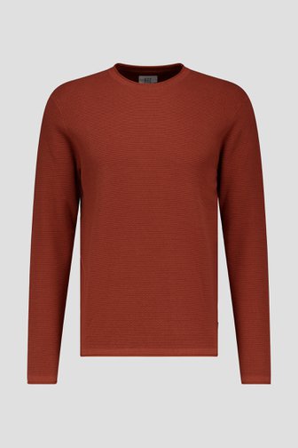 Pull marron à structure fine  de Casual Five pour Hommes
