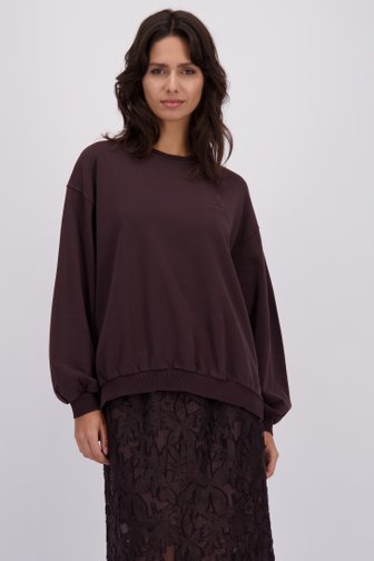 Le devant de Pull marron foncé de Louise pour Femmes