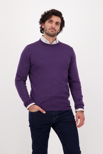 Pull mauve à col rond de Dansaert Black pour Hommes