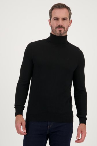 Pull noir à col roulé