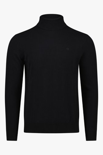 Pull noir à col roulé de Dansaert Blue pour Hommes