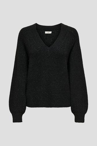 Le devant de  Pull noir à paillettes de JDY pour Femmes