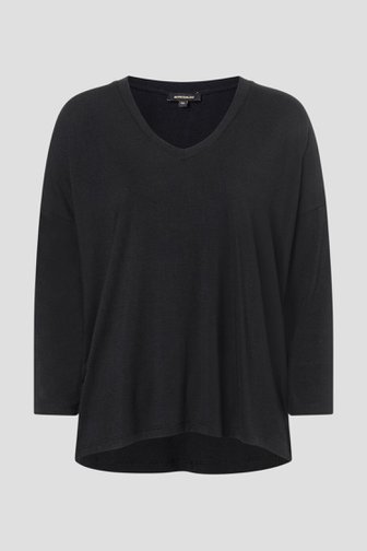 Pull noir fin avec encolure ronde de More & More pour Femmes