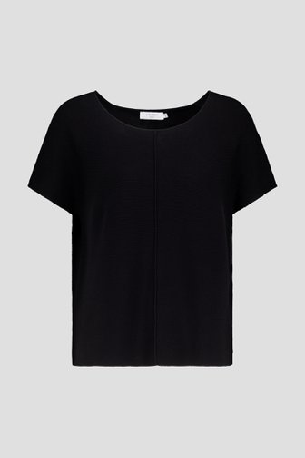 Pull noir finement tricoté de Liberty Island pour Femmes