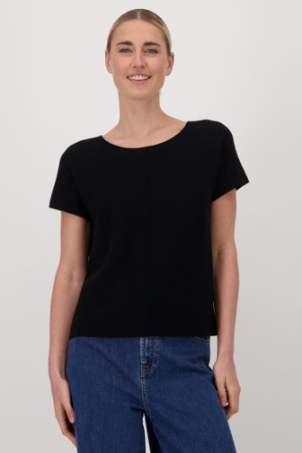 Pull noir finement tricoté de Liberty Island pour Femmes