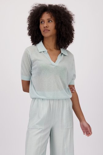 Pull pastel turquoise à manches courtes de Louise pour Femmes