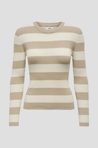Pull rayé beige	 de JDY pour Femmes