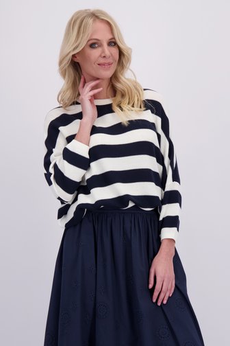 Pull rayé blanc et bleu 
