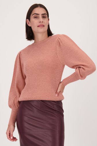 Pull rose pâle avec de la laine de D'Auvry pour Femmes