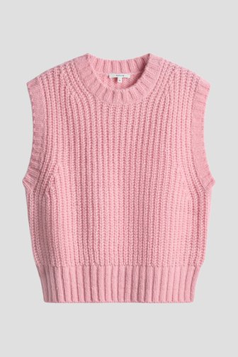 Le devant de Pull rose sans manches de Opus pour Femmes