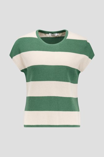 Pull sans manches beige-vert de Liberty Loving nature pour Femmes