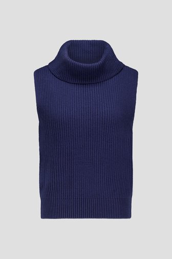 Photo produit 1 de Pull sans manches bleu marine à col roulé de Libelle pour Femmes