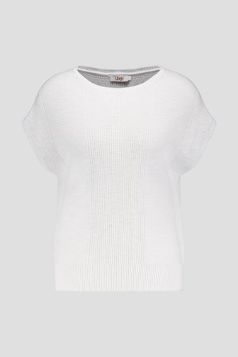 Pull sans manches en maille blanche de Libelle pour Femmes